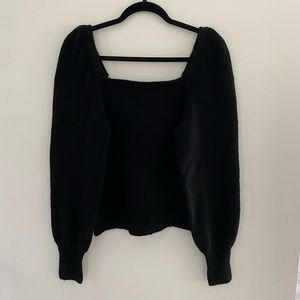 H&M square neck puff sleeve sweater NWT Small
